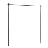 Artiss Room Divider Curtain Rod Extendable Black - Side View