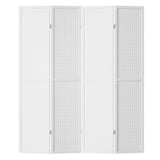 Artiss 4 Panel Room Divider Screen 164x170cm Pegboard White - Close-Up Angle