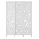 Artiss 3 Panel Room Divider Screen 132x170cm Circle White - Side View