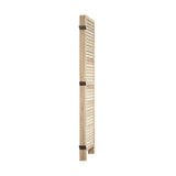 Oikiture 4 Panel Room Divider Timber Wooden Natural - Top-Down View