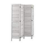Oikiture 4 Panel Room Divider Timber Wooden Fold White