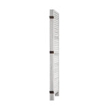 Oikiture 4 Panel Room Divider Timber Wooden Fold White - Side View