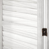 Oikiture 4 Panel Room Divider Timber Wooden Fold White