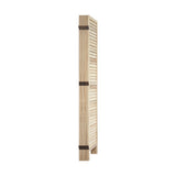 Oikiture 6 Panel Room Divider Timber Wooden Natural - Rear View