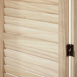 Oikiture 6 Panel Room Divider Timber Wooden Natural - Side View