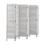 Oikiture 6 Panel Room Divider Timber Wooden Fold White