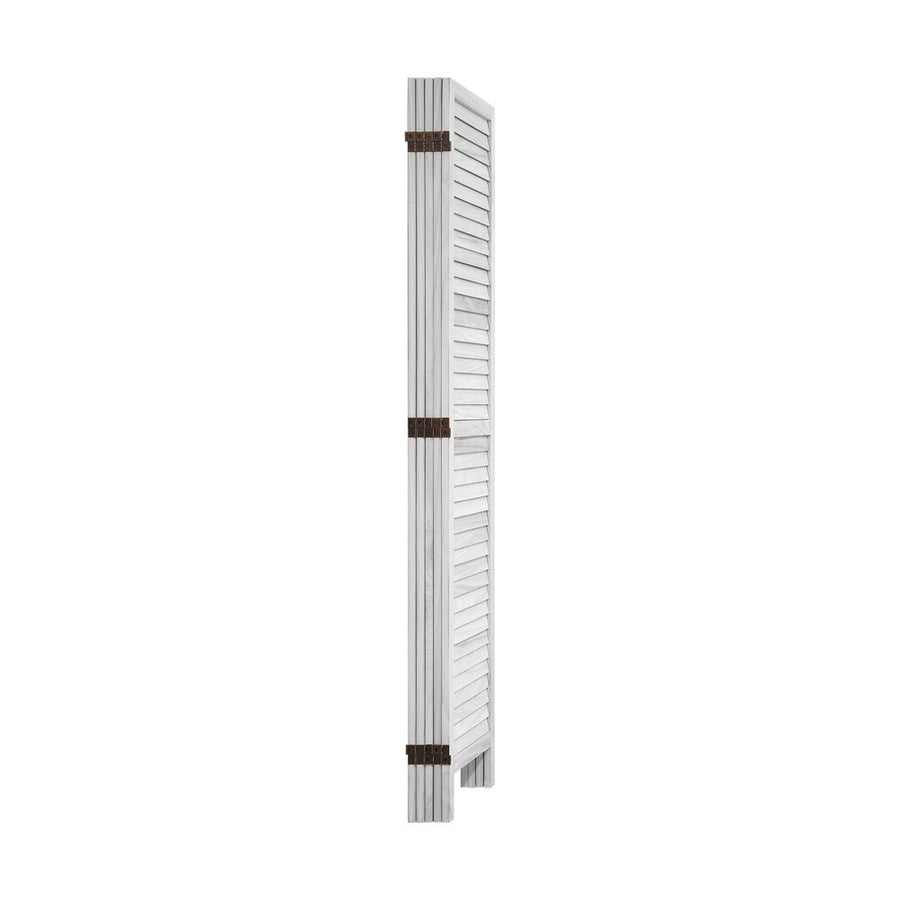 Oikiture 6 Panel Room Divider Timber Wooden Fold White