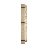 Oikiture 8 Panel Room Divider Timber Wooden Natural