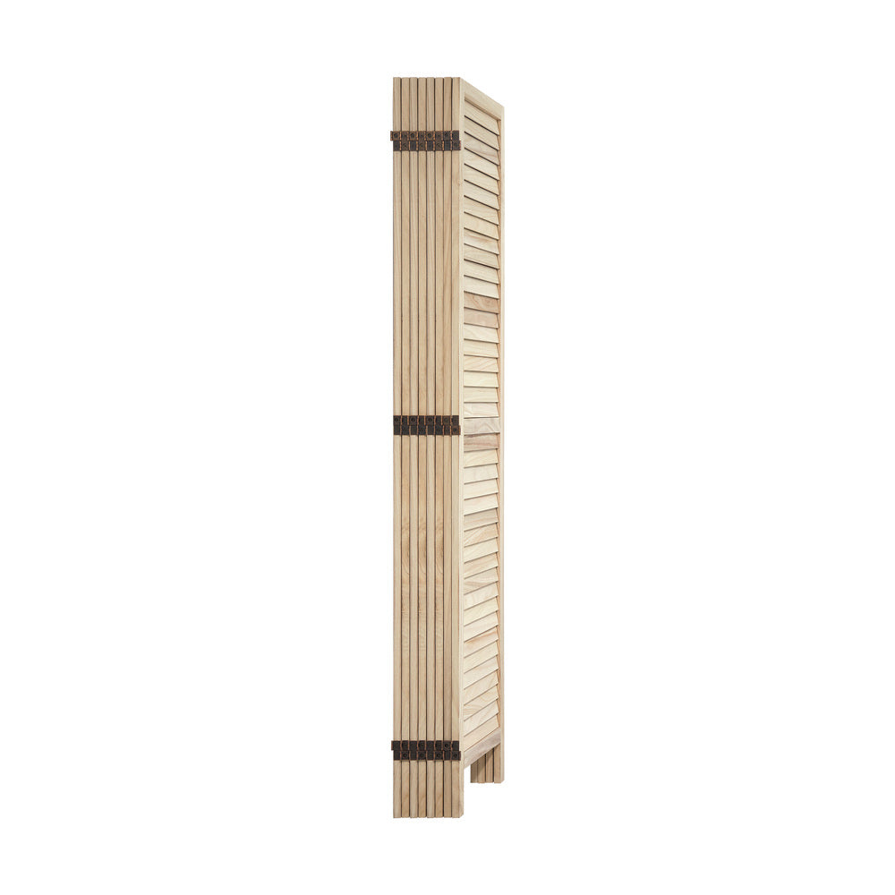 Oikiture 8 Panel Room Divider Timber Wooden Natural