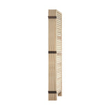 Oikiture 8 Panel Room Divider Timber Wooden Natural - Front View