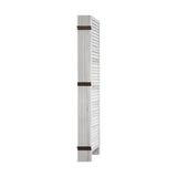 Oikiture 8 Panel Room Divider Timber Wooden Fold White - Rear View