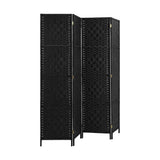 Oikiture 4 Panel Room Divider Privacy Screen Black