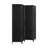 Oikiture 4 Panel Room Divider Privacy Screen Black