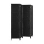 Oikiture 4 Panel Room Divider Privacy Screen Black