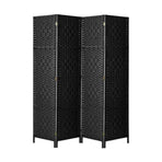 Oikiture 4 Panel Room Divider Privacy Screen Black, image 2
