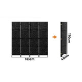 Oikiture 4 Panel Room Divider Privacy Screen Black