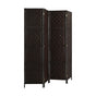Oikiture 4 Panel Room Divider Privacy Screen Brown