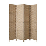 Oikiture 4 Panel Room Divider Privacy Screen Wood