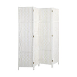 Oikiture 4 Panel Room Divider Privacy Screen White