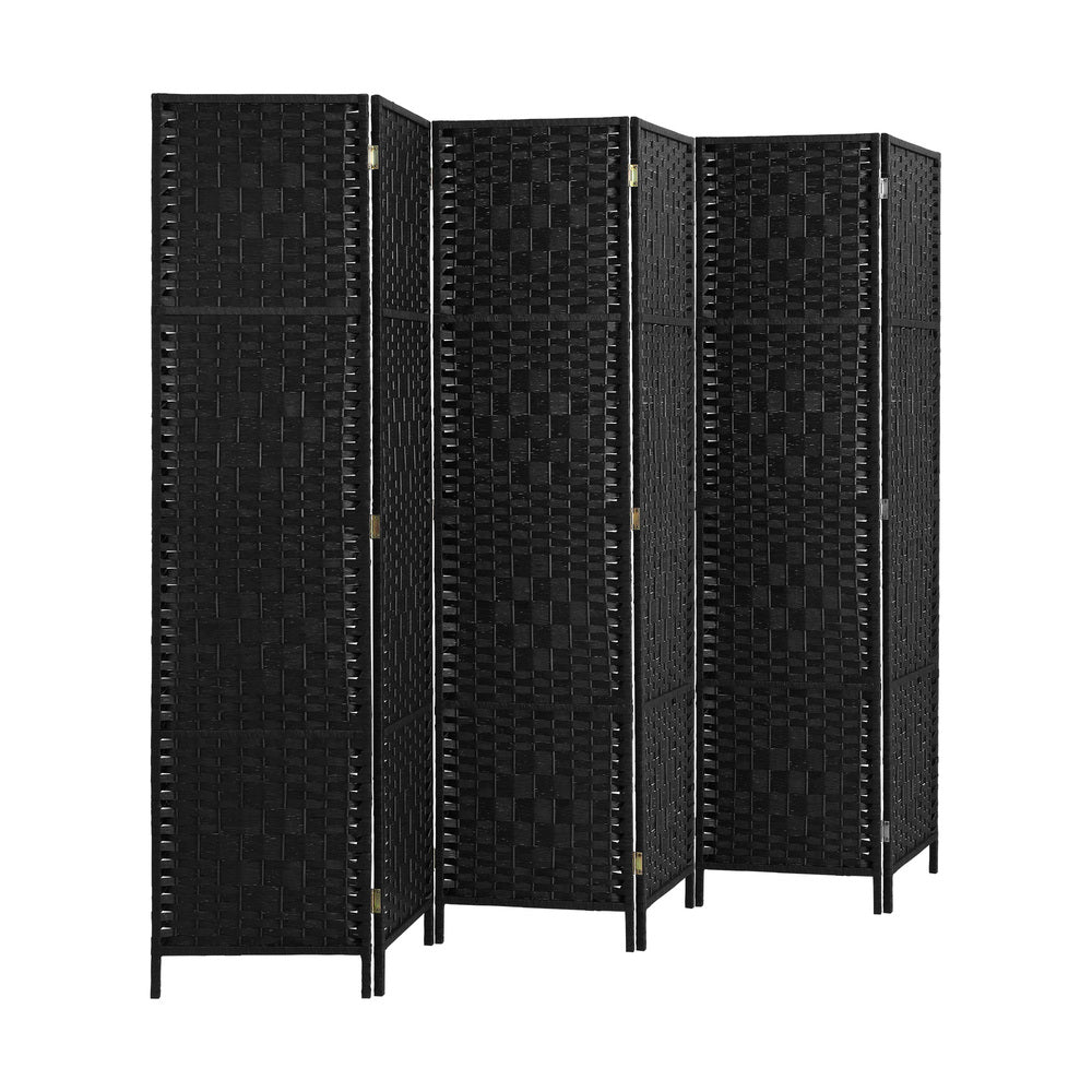 Oikiture 6 Panel Room Divider Privacy Screen Black