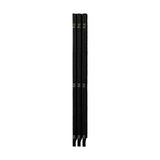 Oikiture 6 Panel Room Divider Privacy Screen Black - Front View