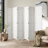 Oikiture 6 Panel Room Divider Privacy Screen White