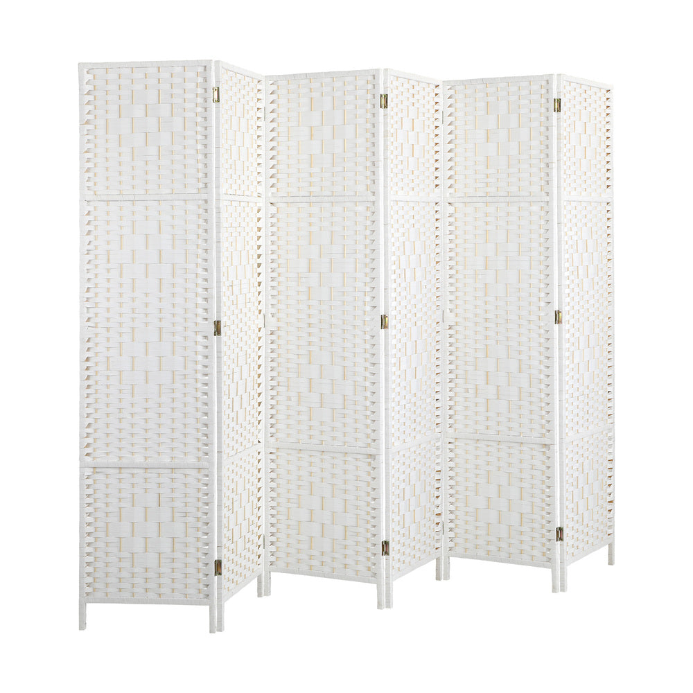 Oikiture 6 Panel Room Divider Privacy Screen White