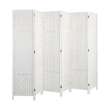 Oikiture 6 Panel Room Divider Privacy Screen White