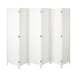 Oikiture 6 Panel Room Divider Privacy Screen White