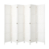Oikiture 6 Panel Room Divider Privacy Screen White