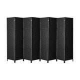 Oikiture 8 Panel Room Divider Privacy Screen Black