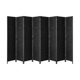 Oikiture 8 Panel Room Divider Privacy Screen Black