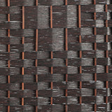 Oikiture 8 Panel Room Divider Privacy Screen Brown - Rear View
