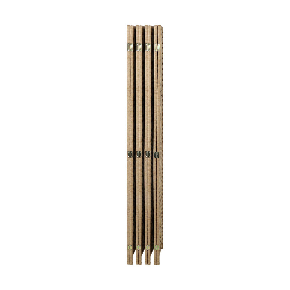 Oikiture 8 Panel Room Divider Privacy Screen Wood