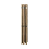 Oikiture 8 Panel Room Divider Privacy Screen Wood - Front View