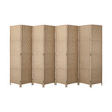 Oikiture 8 Panel Room Divider Privacy Screen Wood