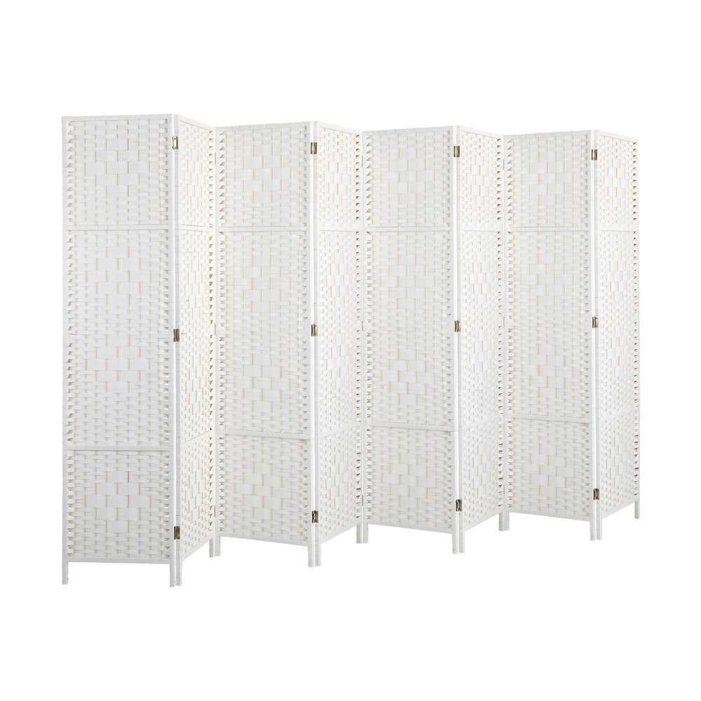 Oikiture 8 Panel Room Divider Privacy Screen White