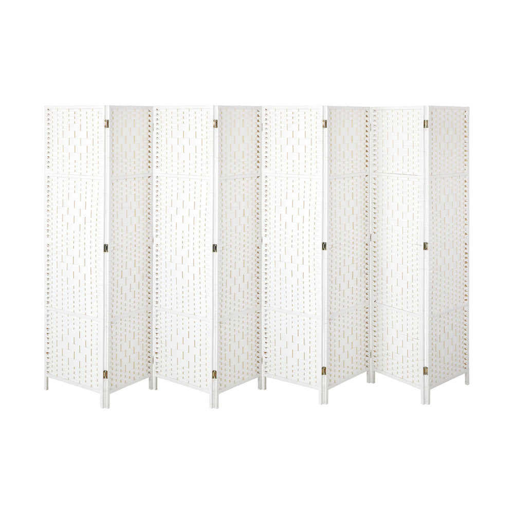 Oikiture 8 Panel Room Divider Privacy Screen White