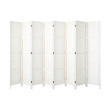 Oikiture 8 Panel Room Divider Privacy Screen White