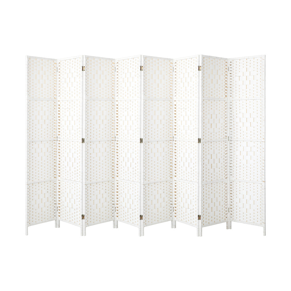 Oikiture 8 Panel Room Divider Privacy Screen White