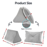 Giselle Bedding Back Pillow for Sitting in Bed, No-Collapse 25D High-Density Base, Ergonomic Lumbar Support Pillow for Gaming, Nursing & Floor Tatami, 90% Shredded Sponge Cushion with Washable Velvet Cover