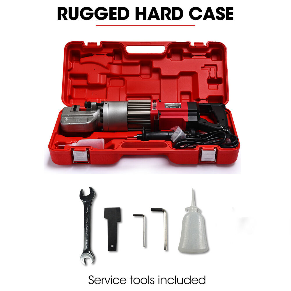 BAUMR-AG 4-20mm 1000W Heavy-Duty Electric Hydraulic Rebar Cutter, 3 Sec Cycle, Rear and Side Handle, Carry Case