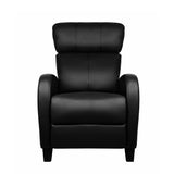 Artiss PU Leather Reclining Armchair - Black - Side View