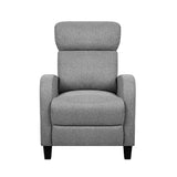 Artiss Fabric Reclining Armchair - Grey - Side View
