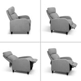 Artiss Fabric Reclining Armchair - Grey - Top-Down View