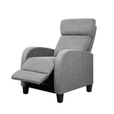 Artiss Fabric Reclining Armchair - Grey - Low Angle