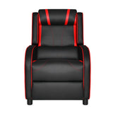 Artiss Recliner Chair Gaming Chair Leather Black Serik - Top-Down View