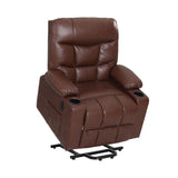Artiss Recliner Chair Lift Assist Heated Massage Chair Leather Claude - Side View