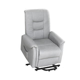 Artiss Recliner Chair Lift Assist Chair Leather Grey - Side View