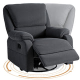 Artiss Rocking Recliner Chair 360 Swivel Massage Heated Reclining Chairs - Top-Down View